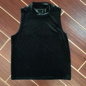 J. Crew Sleeveless, velvet, mock-neck top